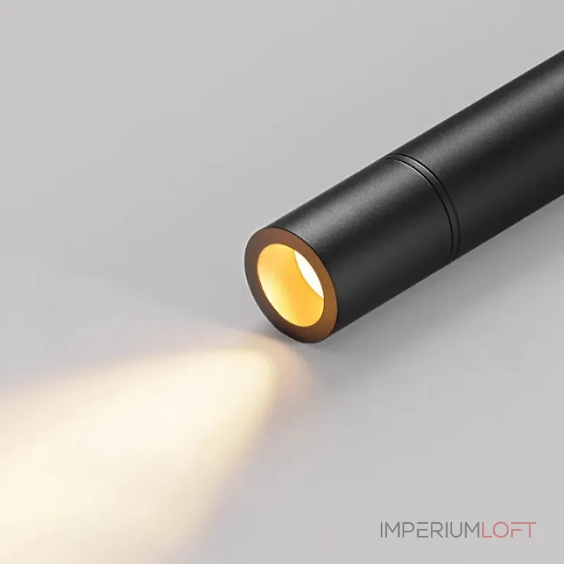 Серия встраиваемых точечных светильников с удлиненным туннельным корпусом с функцией регулировки угла наклона FERD Black H410 3500K от ImperiumLoft