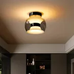 Серия потолочных светильников в форме тороида из стекла и внутреннего акрилового расcеивателя ELISER CH A от ImperiumLoft