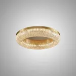 Серия кольцевых светодиодных люстр с обтекаемым рассеивателем с текстурой тающего льда NELIUS WIDE CH A P1 D50 от ImperiumLoft