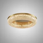 Серия кольцевых светодиодных люстр с обтекаемым рассеивателем с текстурой тающего льда NELIUS WIDE CH A P1 D60 от ImperiumLoft