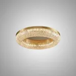 Серия кольцевых светодиодных люстр с обтекаемым рассеивателем с текстурой тающего льда NELIUS WIDE CH B P1 D50 от ImperiumLoft