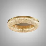 Серия кольцевых светодиодных люстр с обтекаемым рассеивателем с текстурой тающего льда NELIUS WIDE CH B P1 D60 от ImperiumLoft