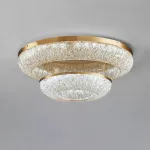 Серия кольцевых светодиодных люстр с обтекаемым рассеивателем с текстурой тающего льда NELIUS WIDE CH A P2 D50 D80 от ImperiumLoft