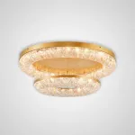 Серия кольцевых светодиодных люстр с обтекаемым рассеивателем с текстурой тающего льда NELIUS THIN CH D100 от ImperiumLoft