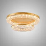 Серия кольцевых светодиодных люстр с обтекаемым рассеивателем с текстурой тающего льда NELIUS THIN CH D60 от ImperiumLoft