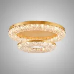 Серия кольцевых светодиодных люстр с обтекаемым рассеивателем с текстурой тающего льда NELIUS THIN CH D80 от ImperiumLoft