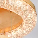 Серия кольцевых светодиодных люстр с обтекаемым рассеивателем с текстурой тающего льда NELIUS THIN CH D100 от ImperiumLoft