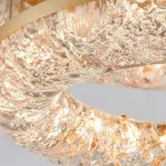 Серия кольцевых светодиодных люстр с обтекаемым рассеивателем с текстурой тающего льда NELIUS THIN CH D100 от ImperiumLoft