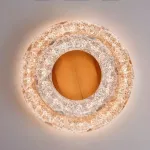 Серия кольцевых светодиодных люстр с обтекаемым рассеивателем с текстурой тающего льда NELIUS THIN CH D100 от ImperiumLoft