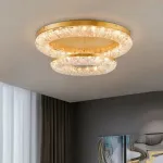 Серия кольцевых светодиодных люстр с обтекаемым рассеивателем с текстурой тающего льда NELIUS THIN CH D100 от ImperiumLoft