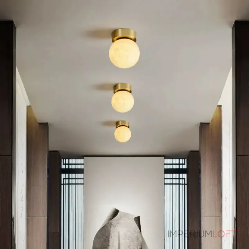 Минималистичные потолочные светильники с рассеивателем из испанского алебастра шарообразной формы BALLS MARBLE D15 от ImperiumLoft