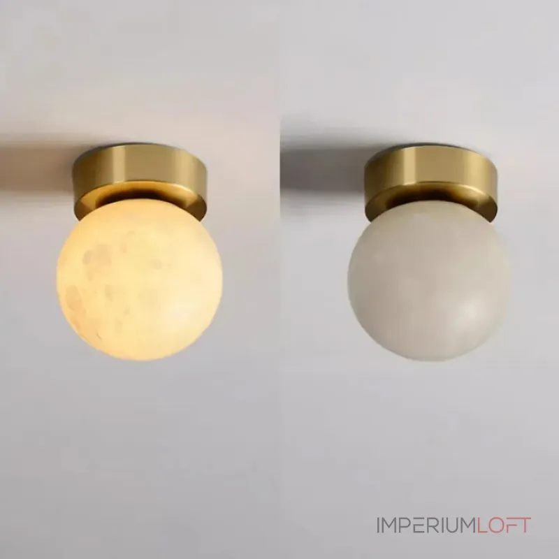 Минималистичные потолочные светильники с рассеивателем из испанского алебастра шарообразной формы BALLS MARBLE D15 от ImperiumLoft