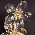 Серия настенных светильников в виде цветов из ограненного хрусталя с каркасом из металла EGEL WALL P3 ImperiumLoft