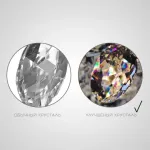 Серия настенных светильников в виде цветов из ограненного хрусталя с каркасом из металла EGEL WALL P3 ImperiumLoft