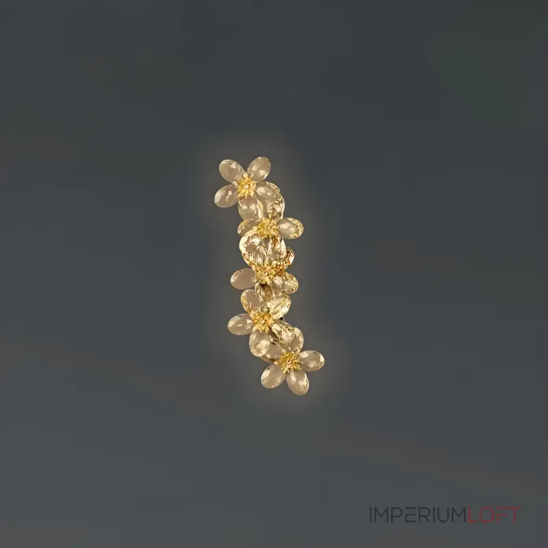 Серия настенных светильников в виде цветов из ограненного хрусталя с каркасом из металла EGEL WALL P3 ImperiumLoft Серия настенных светильников в виде цветов из ограненного хрусталя с каркасом из металла EGEL WALL P3 ImperiumLoft