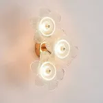 Настенный светильник с цветочной композицией из рельефного стекла на металлическом основании PAW FAB P3 ImperiumLoft