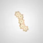 Настенный светильник с цветочной композицией из рельефного стекла на металлическом основании PAW FAB P5 ImperiumLoft