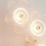 Настенный светильник с цветочной композицией из рельефного стекла на металлическом основании PAW FAB P3 ImperiumLoft