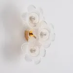 Настенный светильник с цветочной композицией из рельефного стекла на металлическом основании PAW FAB P3 ImperiumLoft
