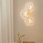 Серия настенных светильников с цветочным декором из стекла с эффектом «капель» на лепестках PAU DEW P3 ImperiumLoft