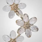 Серия настенных светильников из ограненного хрусталя в виде цветов с каркасом из металла EGEL B WALL P3 ImperiumLoft
