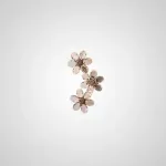 Серия настенных светильников из ограненного хрусталя в виде цветов с каркасом из металла EGEL B WALL P3 ImperiumLoft