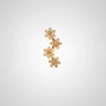 Серия настенных светильников из ограненного хрусталя в виде цветов с каркасом из металла EGEL B WALL P4 ImperiumLoft