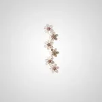 Серия настенных светильников из ограненного хрусталя в виде цветов с каркасом из металла EGEL B WALL P6 ImperiumLoft