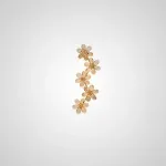 Серия настенных светильников из ограненного хрусталя в виде цветов с каркасом из металла EGEL B WALL P5 ImperiumLoft