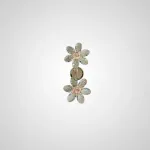 Серия настенных светильников из ограненного хрусталя в виде цветов с каркасом из металла EGEL B WALL P2 ImperiumLoft