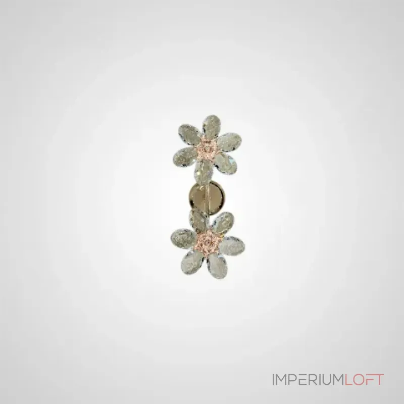 Серия настенных светильников из ограненного хрусталя в виде цветов с каркасом из металла EGEL B WALL P2 ImperiumLoft Серия настенных светильников из ограненного хрусталя в виде цветов с каркасом из металла EGEL B WALL P2 ImperiumLoft