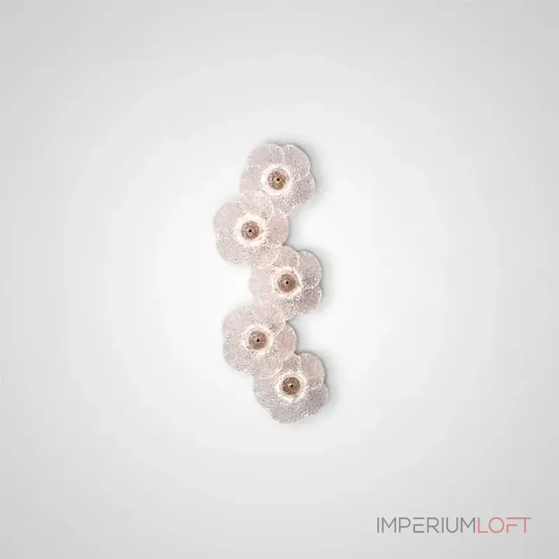 Серия настенных светильников с цветочным декором из прозрачного стекла ручной работы PAU P5 ImperiumLoft Серия настенных светильников с цветочным декором из прозрачного стекла ручной работы PAU P5 ImperiumLoft