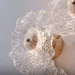 Серия настенных светильников с цветочным декором из прозрачного стекла ручной работы PAU P3 ImperiumLoft