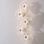Серия настенных светильников с цветочным декором из прозрачного стекла ручной работы PAU P5 ImperiumLoft