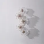 Серия настенных светильников с цветочным декором из прозрачного стекла ручной работы PAU P5 ImperiumLoft