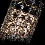 Настенный светильник c хрустальными элементами прямоугольной огранки ALEF WALL ImperiumLoft