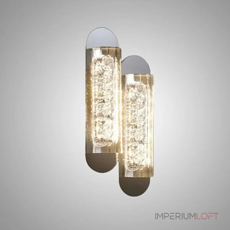 Серия настенных светильников с закругленным корпусом удлиненной формы и толстостенным рассеивателем из акрила с вертикальными гранями MEIR B ImperiumLoft Серия настенных светильников с закругленным корпусом удлиненной формы и толстостенным рассеивателем из акрила с вертикальными гранями MEIR B ImperiumLoft