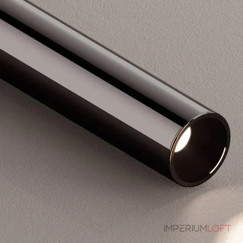 Светодиодный светильник с вытянутым цилиндрическим корпусом на регулируемом подвесе с округленным прямоугольным креплением ELNER Brown 3000 4000 5000K ImperiumLoft