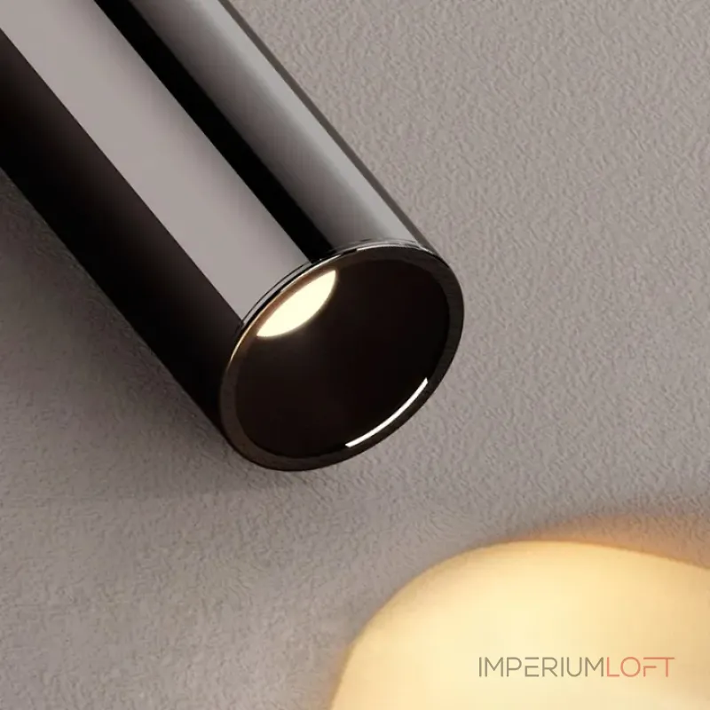 Светодиодный светильник с вытянутым цилиндрическим корпусом на регулируемом подвесе с округленным прямоугольным креплением ELNER Brown 3000 4000 5000K ImperiumLoft