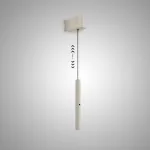 Светодиодный светильник с вытянутым цилиндрическим корпусом на регулируемом подвесе с округленным прямоугольным креплением ELNER White 3000K ImperiumLoft