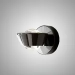 Серия настенных светильников с двунаправленным линзированным источником света на поворотном корпусе конической формы LOGE Black ImperiumLoft