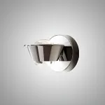 Серия настенных светильников с двунаправленным линзированным источником света на поворотном корпусе конической формы LOGE Silver ImperiumLoft