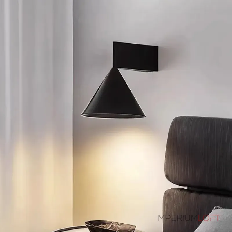 Настенные бра с коническим рассеивателем в минималистичном стиле ARIT Black ImperiumLoft