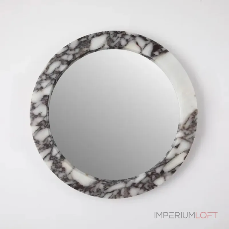 Круглое зеркало с корпусом из натурального фактурного мрамора с фоновой подсветкой ELIAS MIRROR ImperiumLoft Круглое зеркало с корпусом из натурального фактурного мрамора с фоновой подсветкой ELIAS MIRROR ImperiumLoft