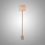 Серия торшеров с основанием из натурального травертина и текстильным плафоном на металлической стойке VALAND Travertin Djut от ImperiumLoft