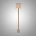 Серия торшеров с основанием из натурального травертина и текстильным плафоном на металлической стойке VALAND Travertin Len от ImperiumLoft