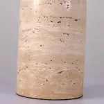 Серия торшеров с основанием из натурального травертина и текстильным плафоном на металлической стойке VALAND Travertin Djut от ImperiumLoft