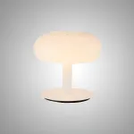 Серия настольных светодиодных ламп со стеклянным тороидальным плафоном на центральной стойке KIDDY White от ImperiumLoft