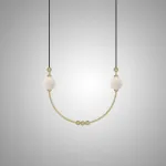 Серия подвесных светильников арочной формы с элементами из испанского мрамора и брашированой латуни VERITY A от ImperiumLoft