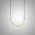 Серия подвесных светильников арочной формы с элементами из испанского мрамора и брашированой латуни VERITY B от ImperiumLoft